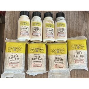 🌲

J.R. WATKINS ALOE & GREEN TEA 4 HAND & BODY TRAVEL LOTIONS 4 FACE & BODY BARS